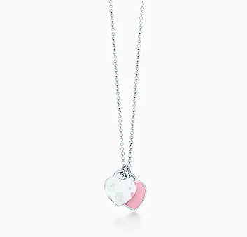 Wholesale Epoxy diamond gold-plated heart clavicle necklace